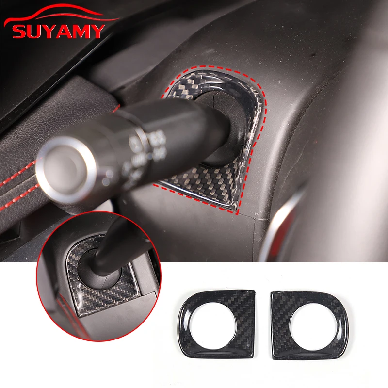 

For Corvette C8 Stingray Z51 Z06 2020-2023 Car Wheel Steering Teering Rod Base Trim Cover Real Carbon Fiber Car Accessories