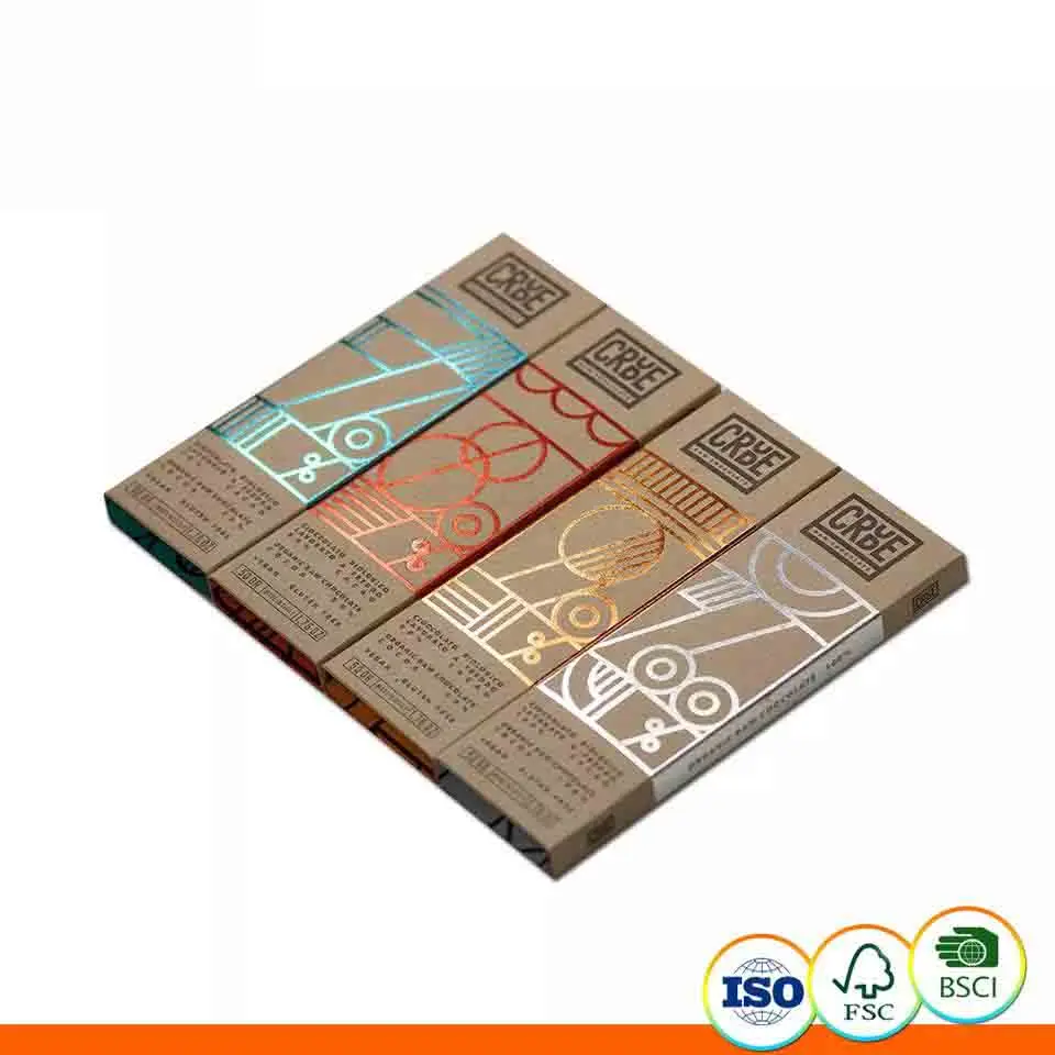 Luxury Chocolate Bar Box Manufacturer Wholesale Custom Kraft Paper Food Grade Gift Packaging Chocolate BoxHot sale products 5