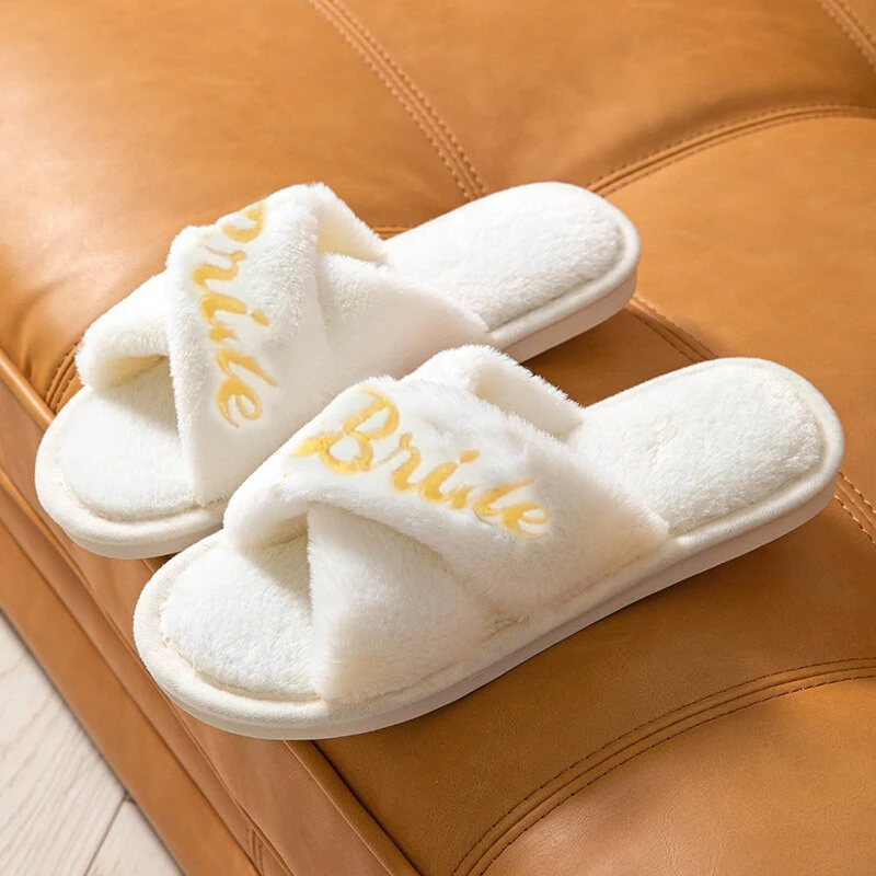 Flurry Female Home Sandal New Years Birthday Gift Best Friend Wedding Bride Slippers Bridesmaid Gifts Hotel Slippers 6