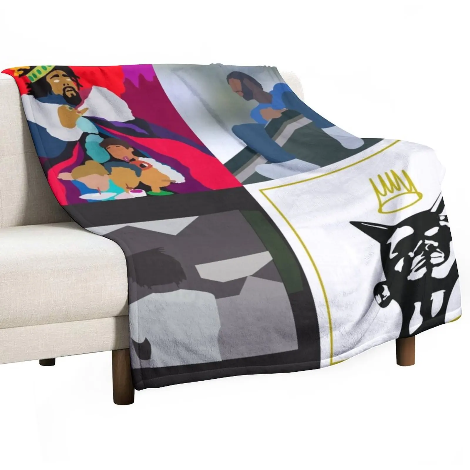 

j cole minimal albums Throw Blanket Sofas Hairy Blanket