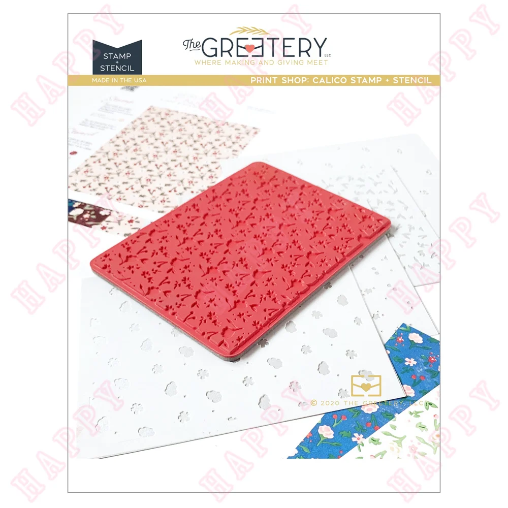 

Clear Stamps And Plastic Stencil Print Shop Calico Decoration DIY Scrapbook Diary Album Template Embossing Handcraft