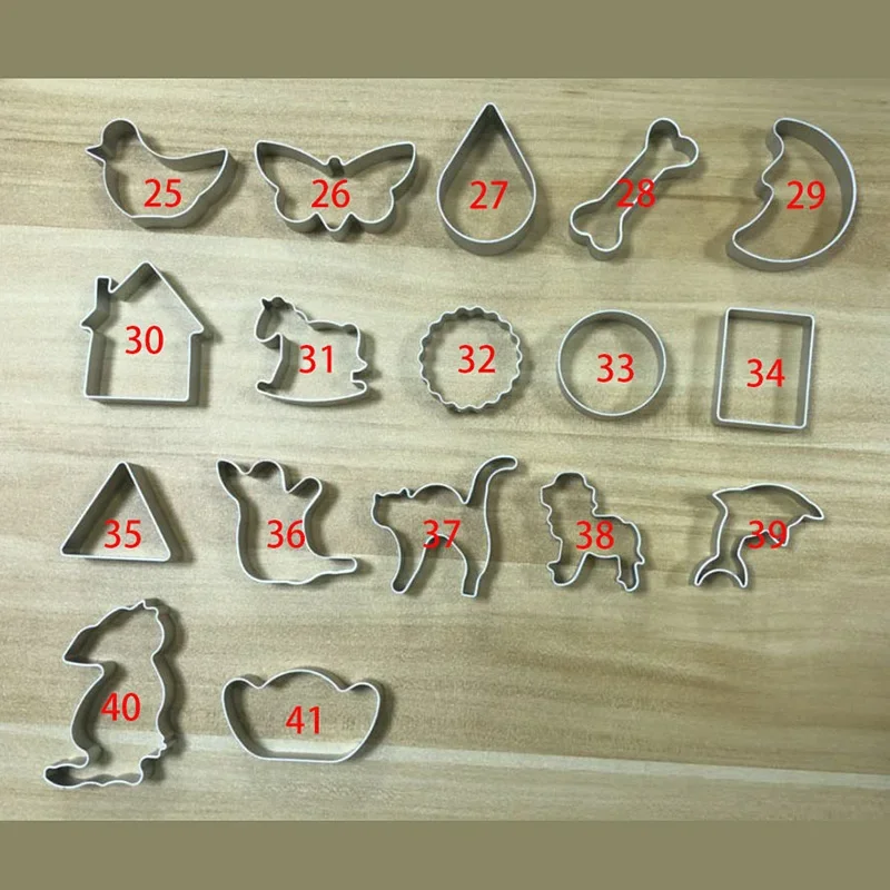 Aluminum alloy cookie mold cutter DIY baking animal shape cookie molds cake tools Christmas gifts cookie cutter