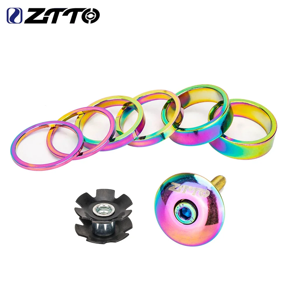 Bicycle Headset Aluminum Alloy Spacer Stem Top Cap Stainless Parts 28.6mm