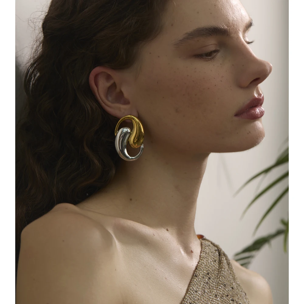 Yhpup Earrings Geometric Stud