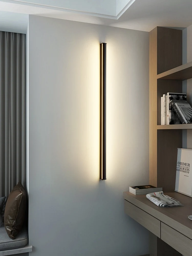 Tanie Czarny LED lampa ścienna do sypialni minimalistyczny salon pokój/korytarz sofa tle ściany sklep