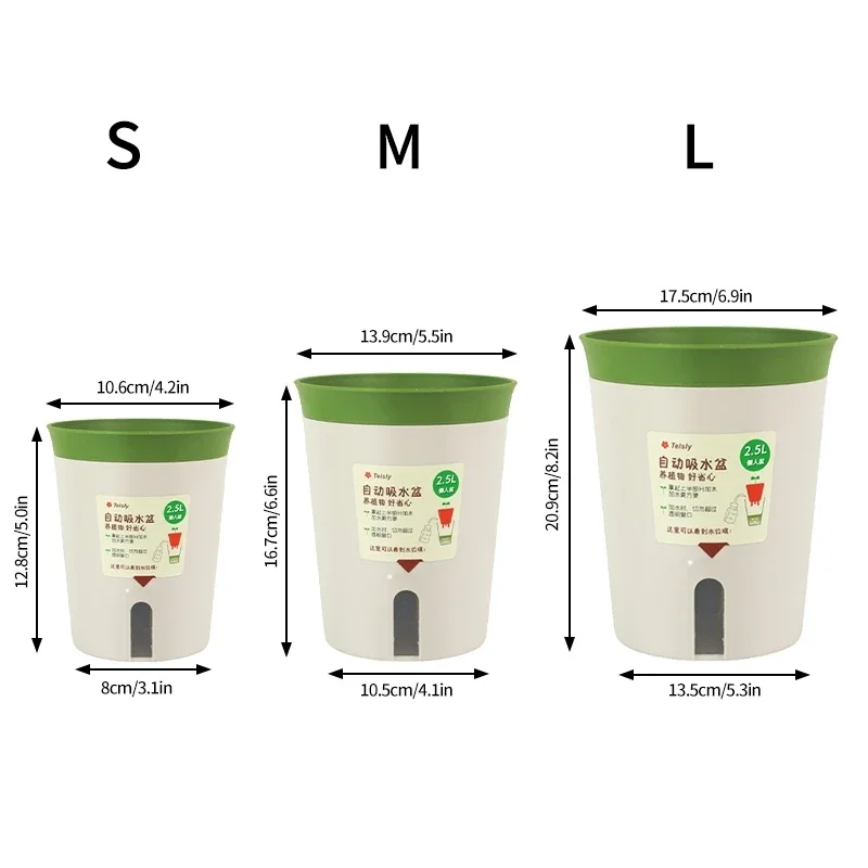 Double Layer Plant Pot Self Watering Pots for plants Hydroponics Flower Pot Plastic Lazy Automatic Water-Absorbing Plants hydroponic flower pot flower pot plant pot