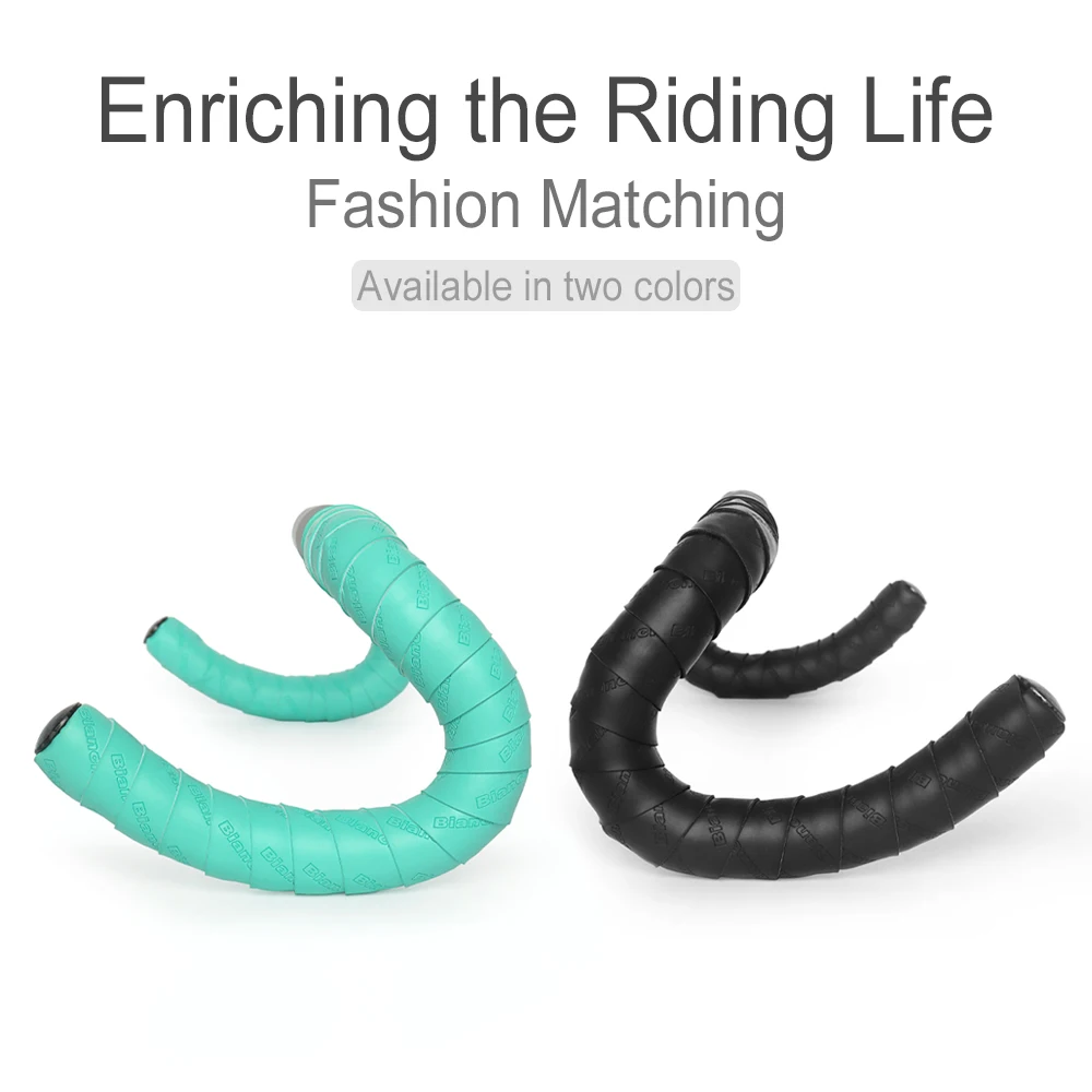 Bicycle handlebar strap BIANCHI PU+EVA Bicycle Handlebar Strap Anti-Slip Shock Absorbing Wear-Resistant Bicycle Cycling Accessories