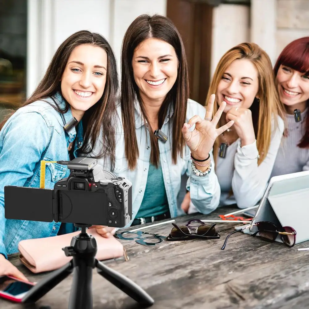 7Ryms iRay DW40 Wireless Lavalier Microphone with 4 Transmitters,48kHz/24bit Rec