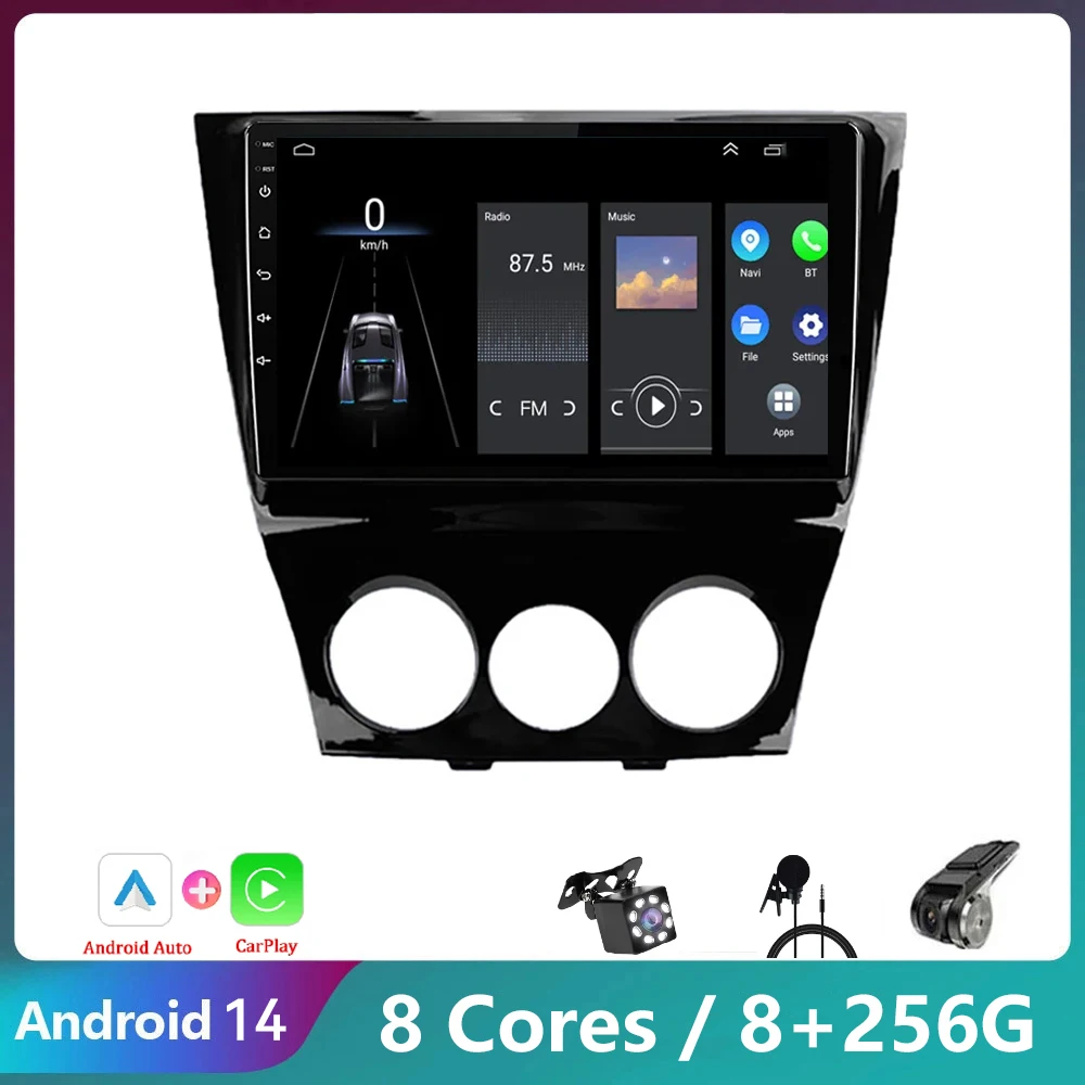 

8G+128G Car Radio For Mazda RX-8 2003-2008 Android 14 Car DVD GPS Navigation Car Stereo Headunit wireless Carplay Android Auto