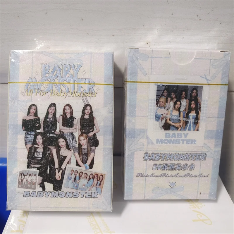 50pcs/set KPOP BABY MONSTER Album LOMO Card FOREVER HD High Quality Fan Collection Gift Photo Card Postcard AHYEON HARAM RORA