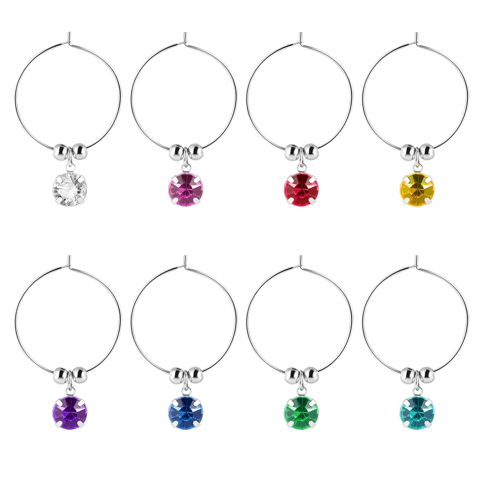 

Christmas Glass Ring Drinking Glass Markers Christmas Charms Identifier Tags Wine Cup Markers for House Party Hotel Bar