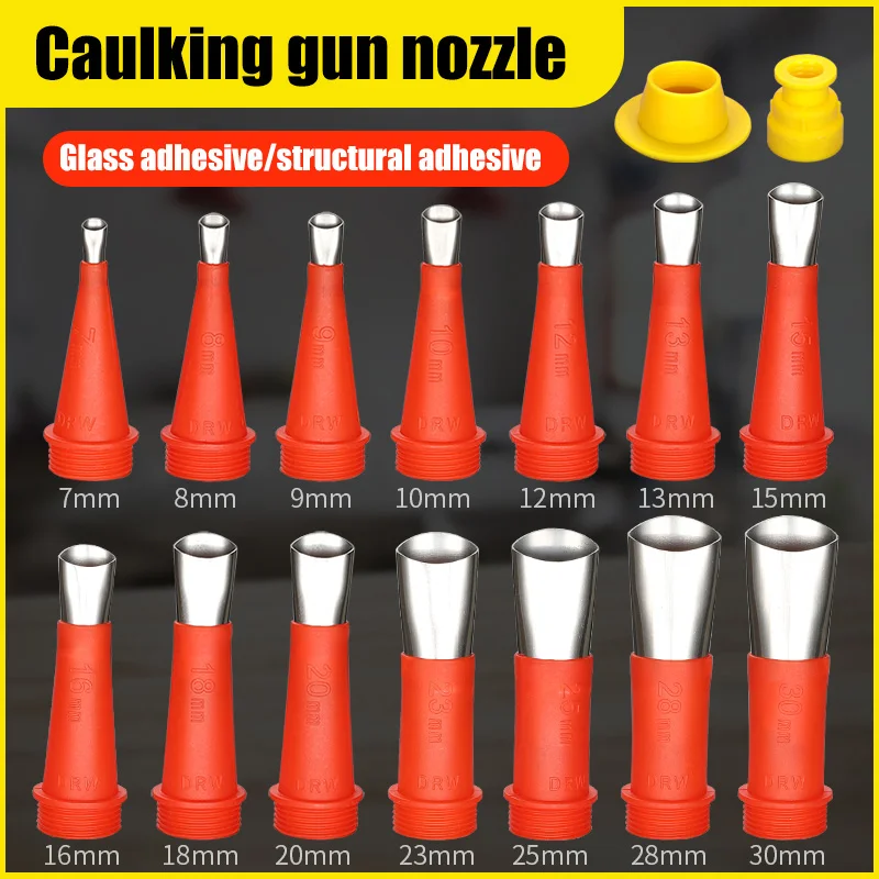 

General stainless steel glue nozzle, caulking agent nozzle, special nozzle for door and window glass sealant, structural glue gu