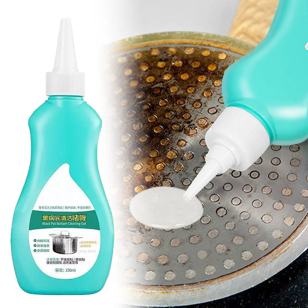 Pot Bottom Cleaning Gel Stainless Steel Black Scale Cleaner Cookware Bottom Descaler Pot Rust Remover Kitchen Blackening Agent
