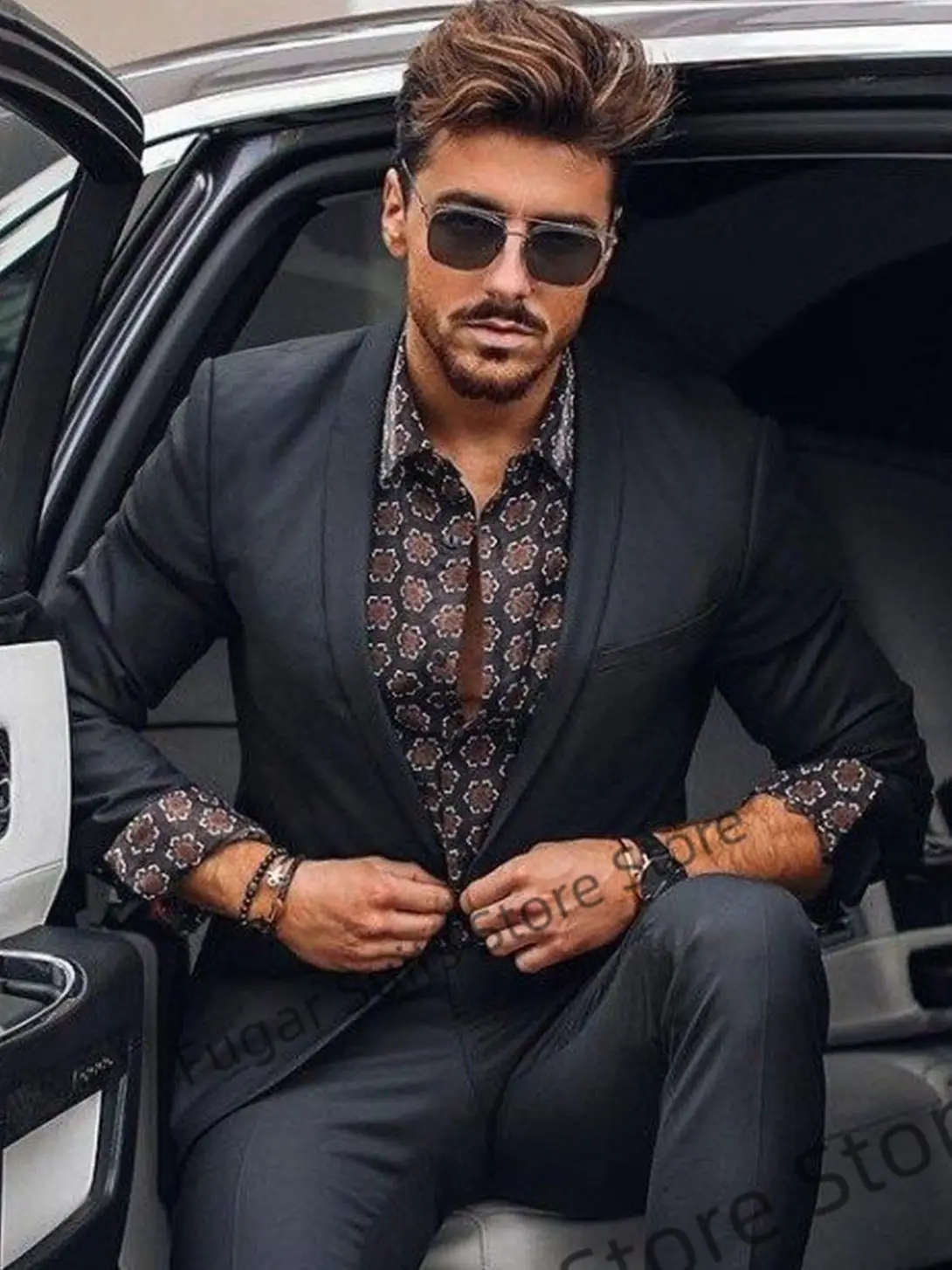 Business Black Wedding Suits For Men Slim Fit 2 Pieces Sets  Groom Prom Tuxedo Formal Office Male Blazer  Pants Costume Homme