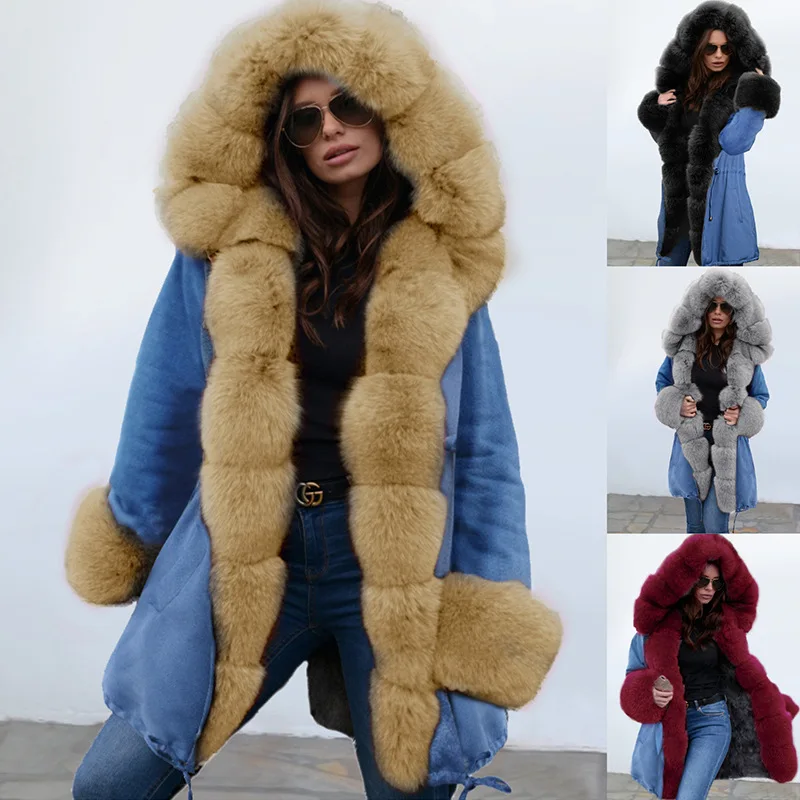 

2023 Winter Women's Warm Cotton Coat Pai Overcoming Coat Cotton Coat