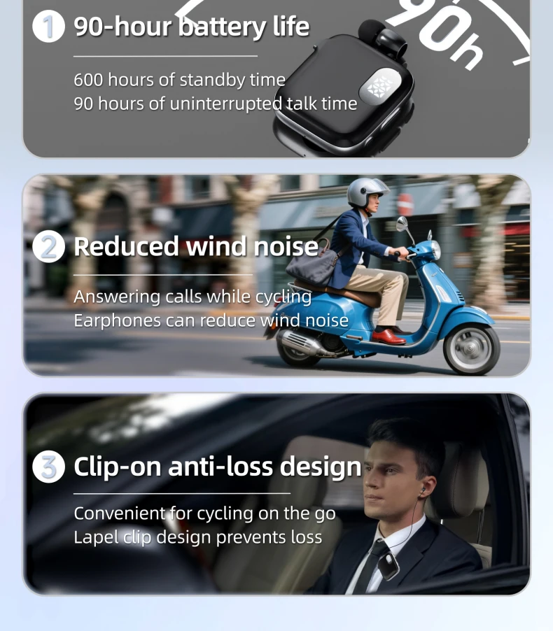 Bluetooth Headphones With Noise Canceling And 90h Battery Life_voghion.com