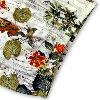 سراويل كاحل فضفاضة غير رسمية متوسطة الخصر للسيدات ، ورقة صفراء ، عشوائية ، رياضات خارجية ، حماية من أشعة الشمس 3