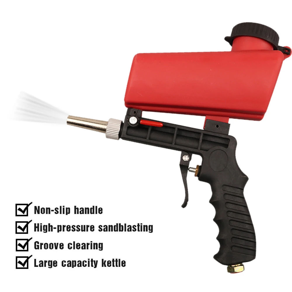 Anti-rust Sandblaster Handheld Pneumatic Sand Blasting Machine Glass Tombstone Sprayer Sandblasting Machine with Small Nozzle sandblasting machine