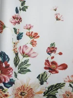 Plus Size Women's Capri Leggings Retro Floral Pattern Comfortable High-Stretch Mid-Length Knit Pants Fashionable and Casual - Image 5