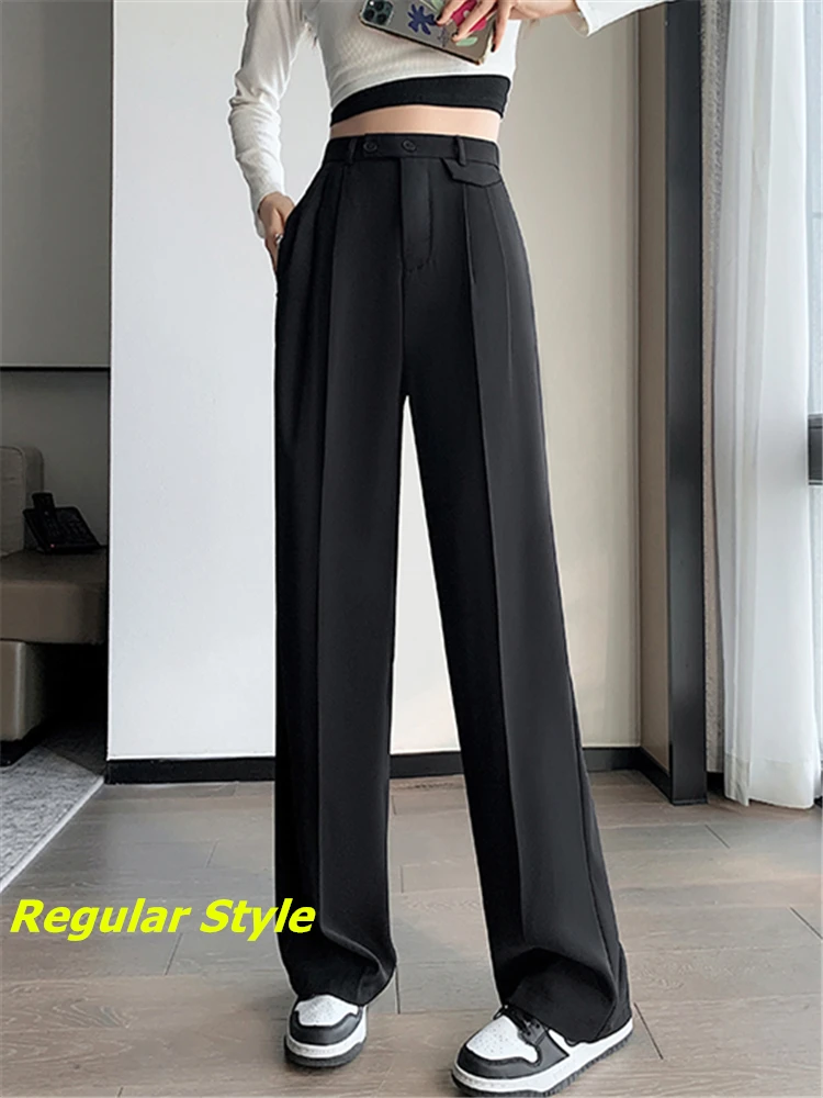 MIXCUBIC 2022 summer Korean style wild high waist wide leg pants