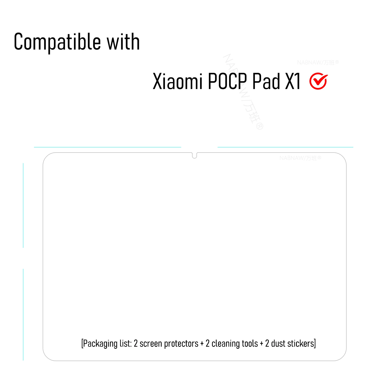 Premium HD Tempered Glass Screen Protector, Bubble-Free & Scratch Proof, 2-Pack