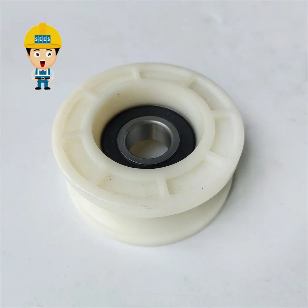 SEES 10pcs 80*35*6204 Escalator Step Roller OD=80mm W=35mm Bearing 6204 Lift Spare Parts