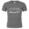 T2 Westfalia Surfer Air Cooled Gift Dad Uncle Brother tee-shirt Tshirt men summer top tees Germany Car Campers Van T Shirt
