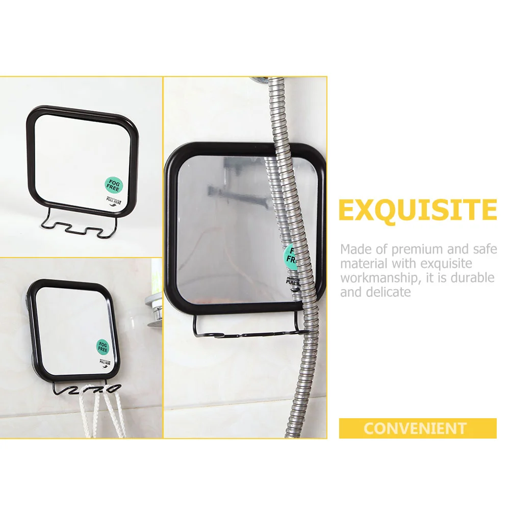 Razor Holder for Shower Fogless Mirror Makeup with Hook Mirrors Punch-free Bathroom 5