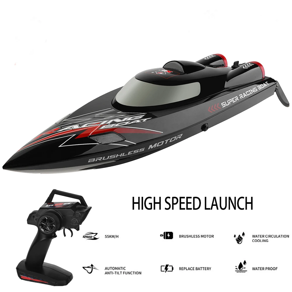 

New 916/912-A RC Boat 2.4Ghz 55KM/H Brushless High Speed Racing Boat 2200mAh Remote Control Speedboat Toys For Boys