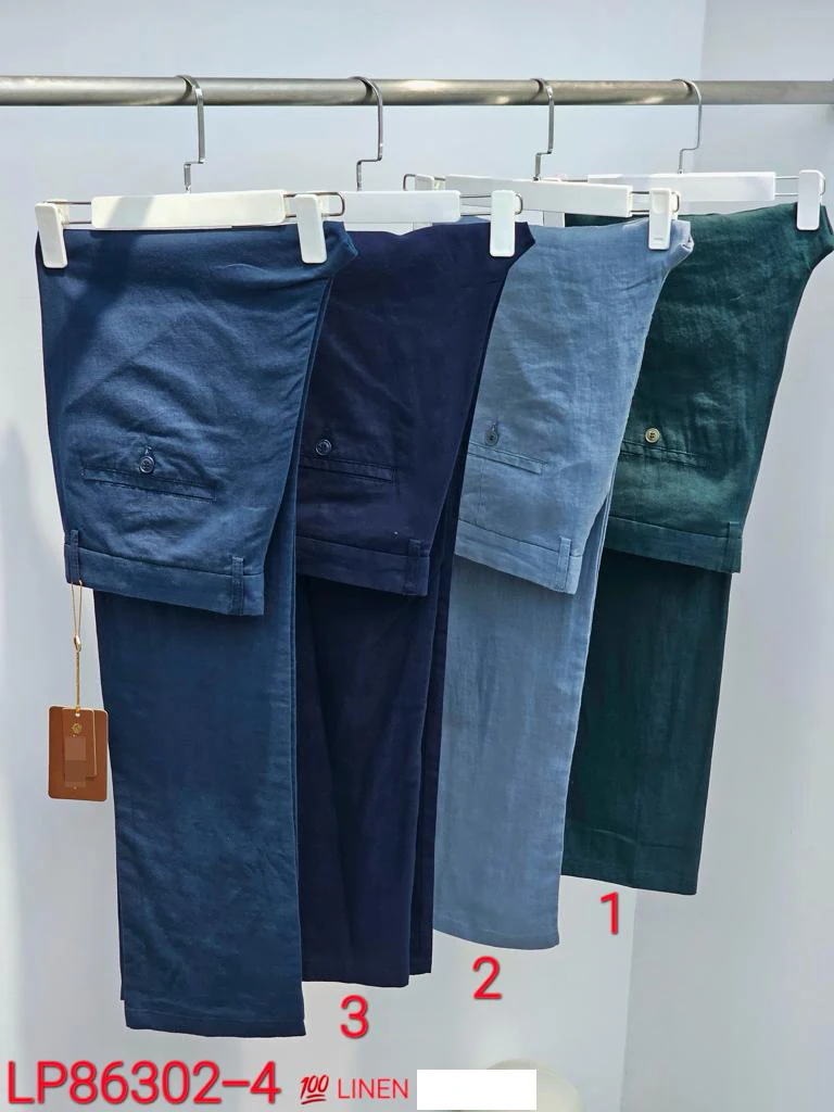 

BILLIONAIRE OECHSLI Pants Linen thin men 2024 Spring Summer New Casual Breathable comfort Straight quality Trousers size 31-40