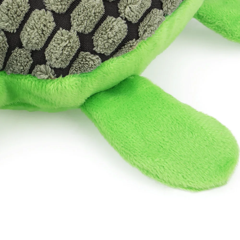 Green Tortoise Plush Turtle Sound Dog Toy - PeticaDeals