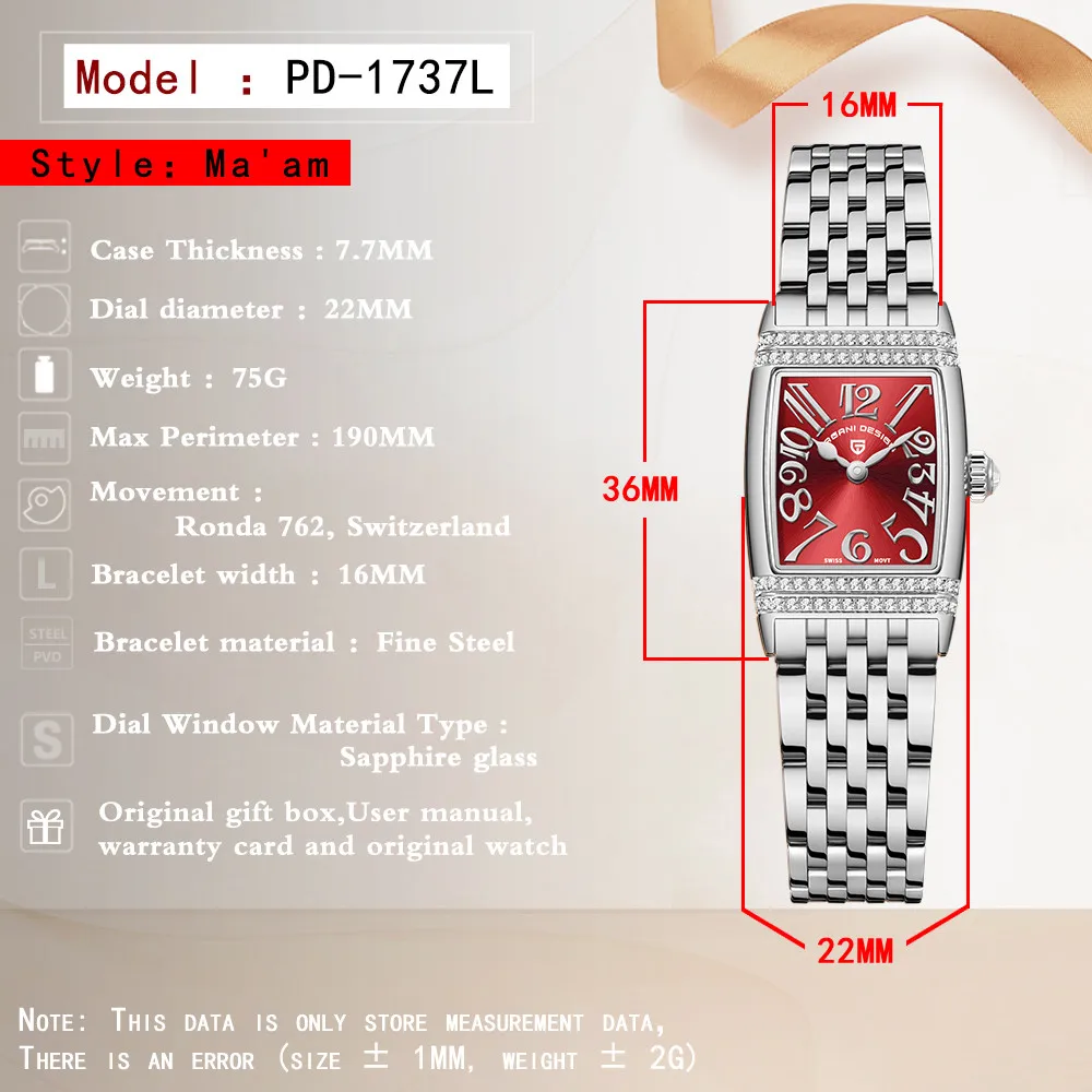 PAGANI DESIGN 2022 New Classic Women's Quartz Sport Watches Top Brand Sapphire Stainless Steel 50Bar Waterproof Relogio Feminino