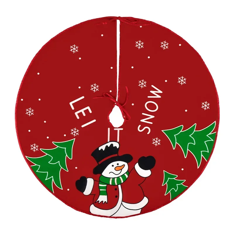 Christmas Tree Skirt Cartoon Elk Santa Claus Snowman Xmas Tree Decorative Skirt Merry Christma Decor Natal Navidad New Year christmas tree skirt