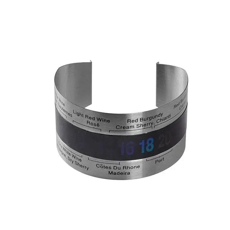 Wine Collar Thermometer Bar Beverage Tool Clever Bottle Snap Thermometer LCD Display Clip Sensor For Champagne Beer Red Wine