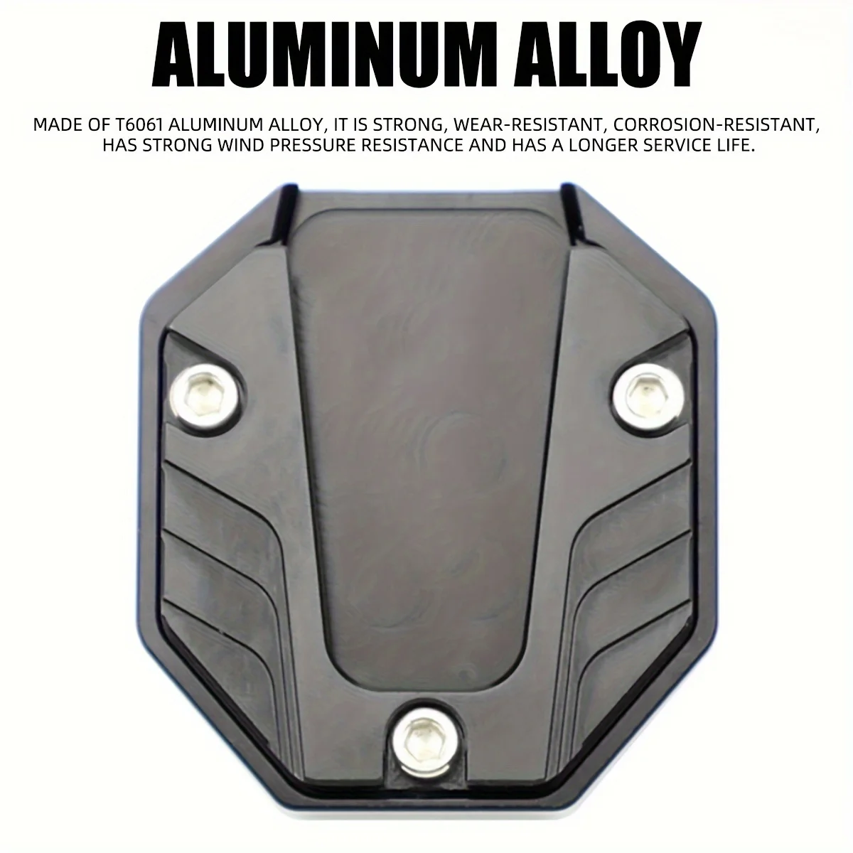 Motorcycle Kickstand Extender Aluminum Alloy Motorcycle Bike Kickstand Extender Foot Side Stand Extension Foot Pad Support Plate Motorbike Accessories