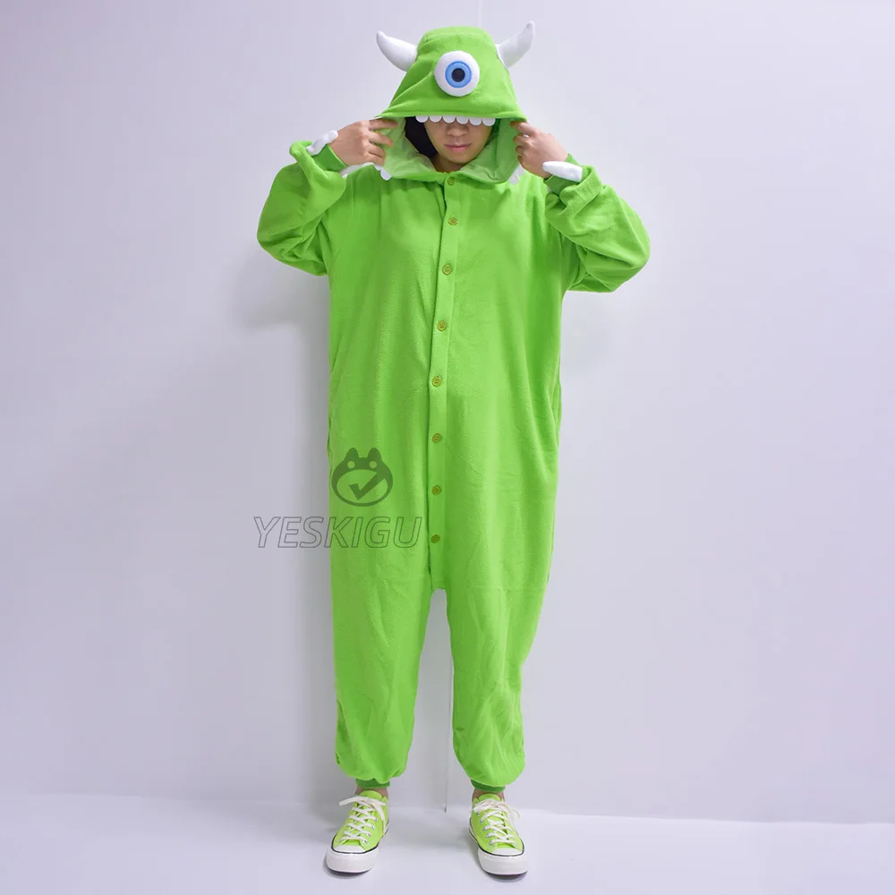 Kigurumi pajamas onesies cosplay pajamas onesies couple anime kigurumis funny onesie Sully Mike pajamas Halloween costumes festival outfit cartoon jumpsuit monster suit