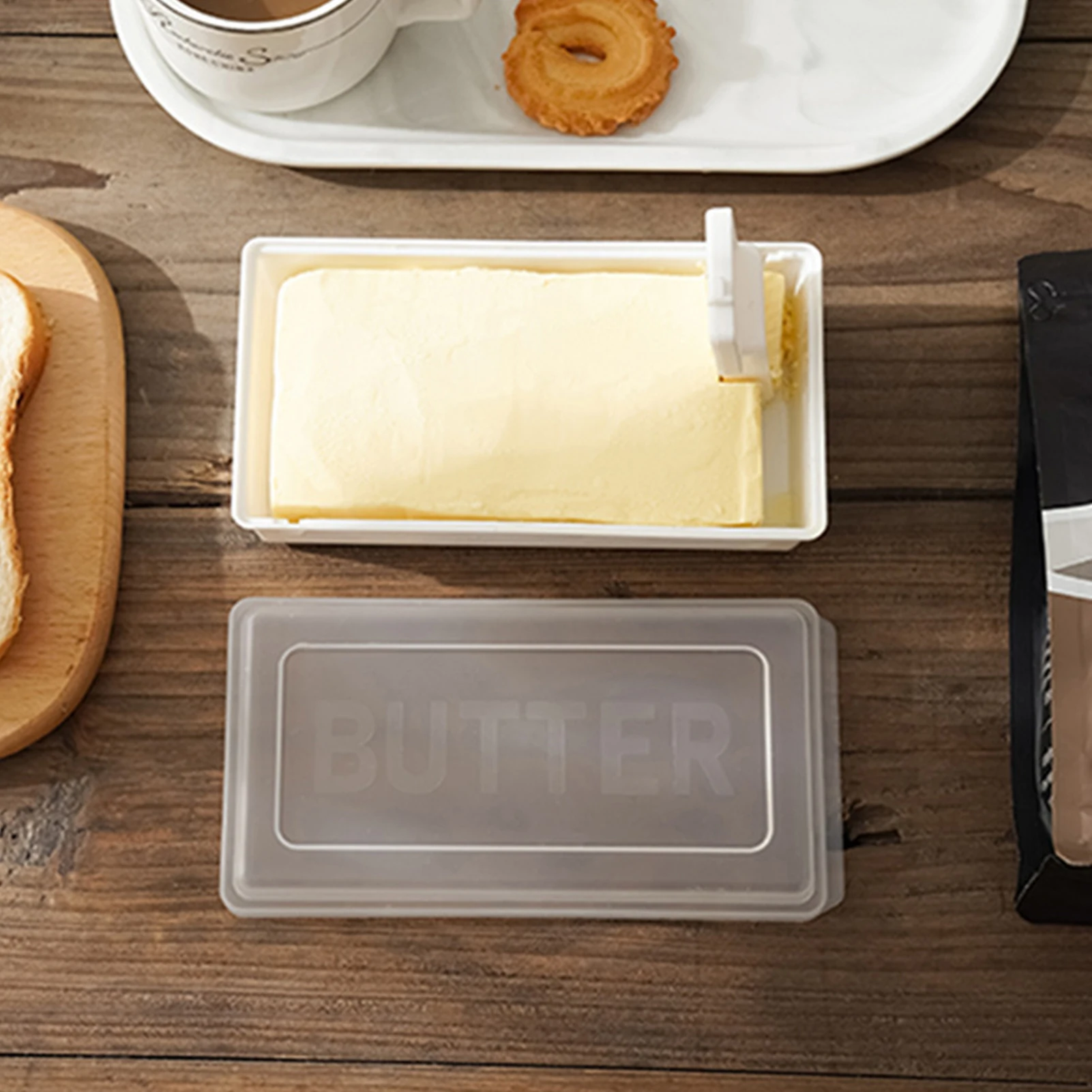 Butter Plastic Preservation Box Easy to Clean Butter Dish for Refrigerator Gift for Friends Family Members