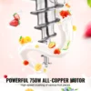 VEVOR Ice Cream Blender 750W High-Speed Ice Cream Maker Mixer Stir Machine 304 Stainless Steel Ice Cream Shaker with Long Handle 3