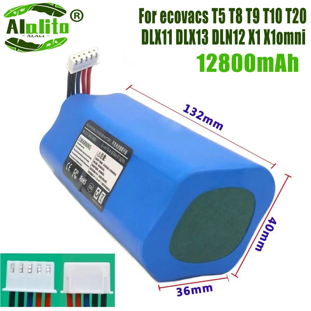 6500mAh 14.4V Robot Vacuum Cleaner Sweeper Replacement Batteries For Ecovacs Deebot X1 Ozmo T5 T8 T9 950 DX9G DX93 DX96 DLX11-54