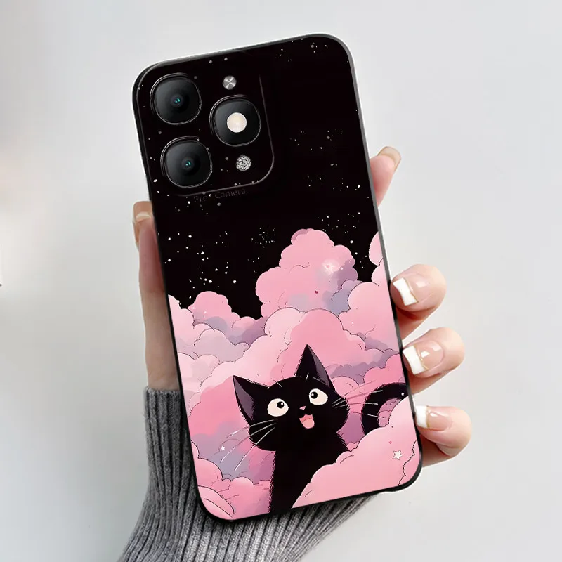 Shockproof Soft Silicone Phone Case - Cute Milk Tea Rabbit Design