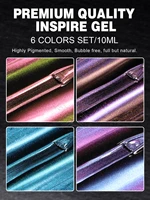 NEW YOKEFELLOW 5pcs 10ml Dreamland Magnetic Gel Nail Polish Set Semi Permanent Soak Off UV LED Manicure For Nail Art Gel Varnish 2