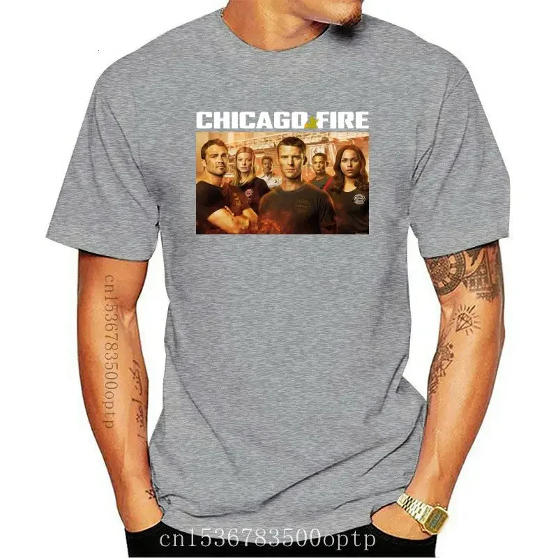 

НОВЫЙ РЕДКИЙ! Мужская черная футболка с логотипом Chicago-Fire-TV-Show-2020