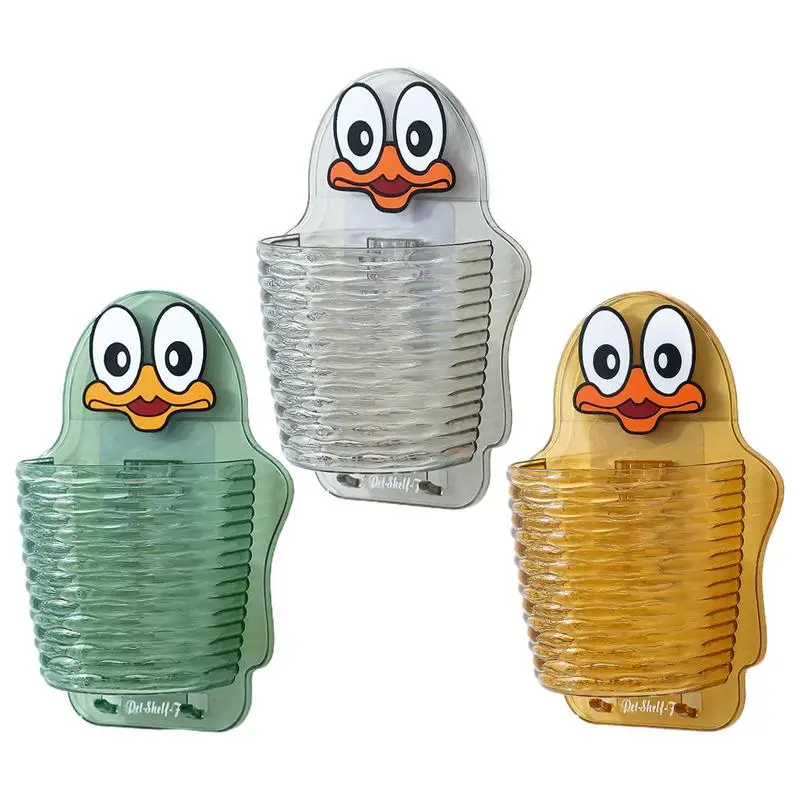 

Wall Toothbrush Holder Toothpaste Dispenser Cartoon Adhesive Toothbrush Dispenser Multifunctional Toothpaste Holder Storage Rack