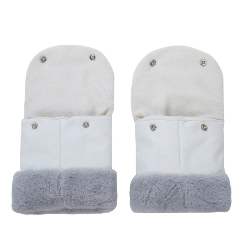 

Y1UB Universal Pram Hand Warmer Fleece Lined Stroller Gloves for Cold Weather Stay Warms While Pushing Your Stroller Durable