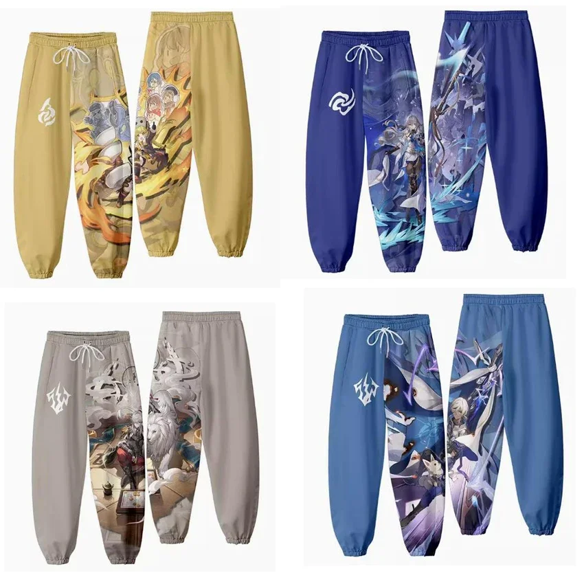 

Брюки-джоггеры Honkai с 3D звездами, повседневные штаны для мужчин и женщин, спортивные брюки в стиле хип-хоп, костюм для косплея Bronya Rand Tingyun Yukong Hook