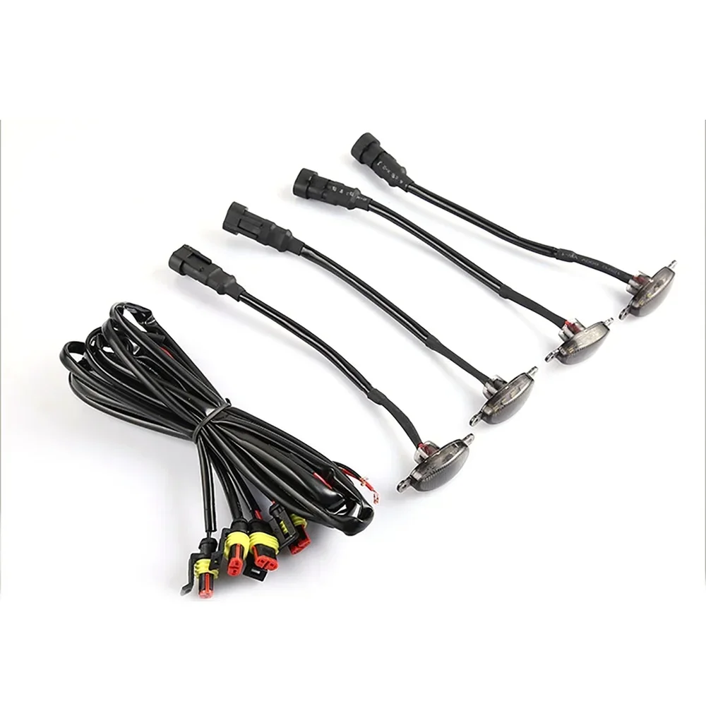 LED Driving Lights 4Pcs/set Universal Car LED Grille Light