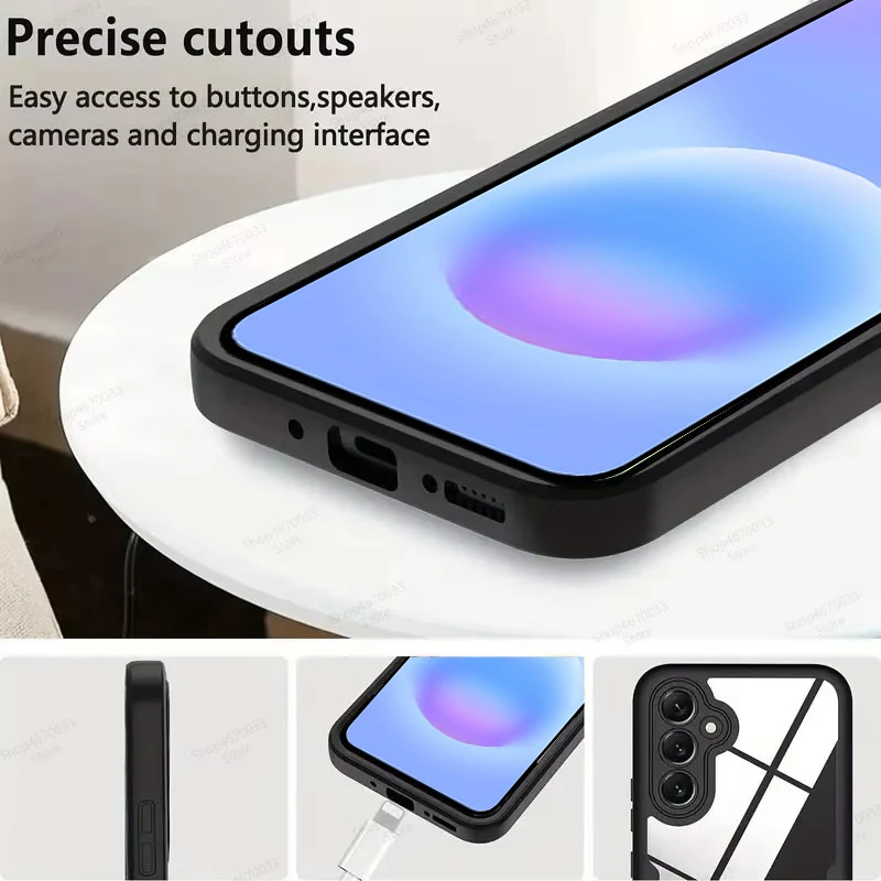 360° Shockproof Silicone Phone Case with Screen Protector Cover