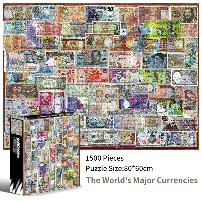 80*60cm Adults 1500pcs Paper Jigsaw Puzzle Paintings Stress Reducing Toys High Difficulty Entertainment Toy Christmas Gifts