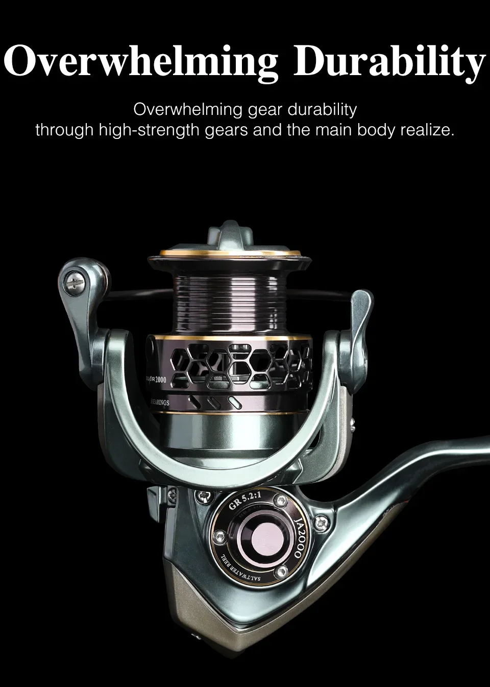 TSURINOYA 2 Spule Spinning Angelrolle JAGUAR 1000 2000 3000 185G 6 KG Max Carbon Drag Karpfen Salzwasser Rolle Bass Hecht Rad – Detail 3
