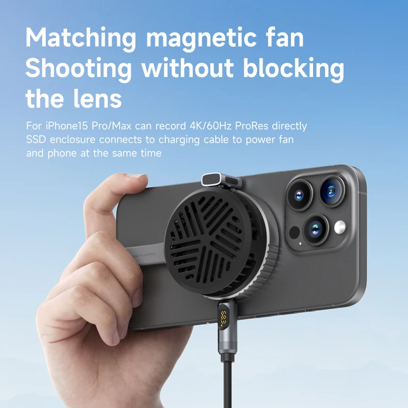 Hagibis Magnetic M.2 2230 NVMe SSD Enclosure Magsafe SSD Case USB C 3.2 Gen2 to NVMe PCI-E for iPhone 16 Pro Max ProRes MacBook